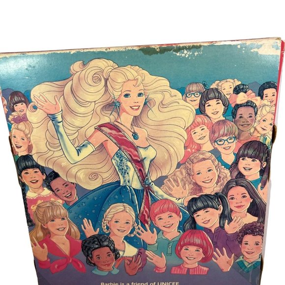 Vintage 1989 Unicef Barbie Doll Special Edition Blonde Blue Eyes NRFB - Picture 12 of 14